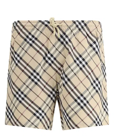 Burberry Swim Shorts In Beige