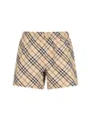 Burberry Vintage Check-pattern Shorts In Beige