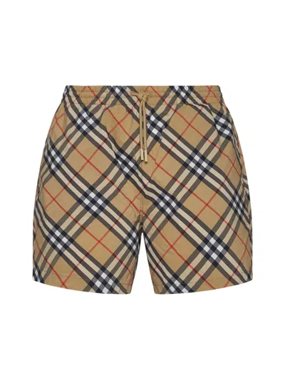 Burberry Swimming Trunks In Sand Ip Check