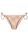 Burberry Check Print Halter Neck Bikini With Adjustable Straps In Rosa