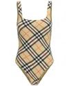 Burberry Check-pattern Swimsuit In Multi