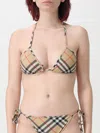 Burberry Ekd Ww Bikini Top In Beige