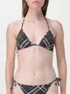 Burberry Checkered Design Triangle Bikini Top In Bunt