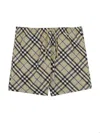 Burberry Patterned Swim Trunks Elastic Waistband In Multicolour