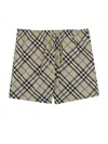 Burberry Patterned Swim Trunks Elastic Waistband In Multicolour