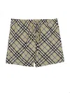 Burberry Patterned Swim Trunks Elastic Waistband In Multicolour