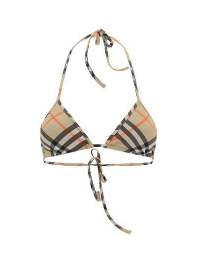 Burberry Swimsuit Top In Brown