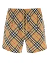 Burberry Embroidered Nylon Swimming Shorts In Brown