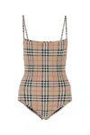 Burberry Vintage Check Swimsuit In Multicolor