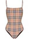 Burberry Vintage Check Swimsuit In Archive Beige Ip Chk