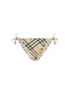 Burberry Archivio Check Brief Swimsuit In Beige