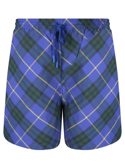 Burberry Blue Check Swim Shorts