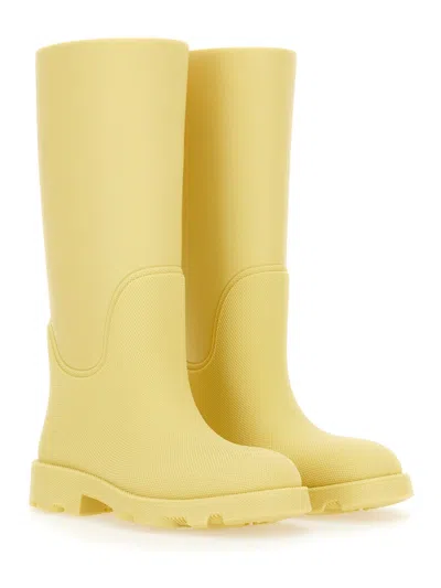 Burberry Synthetic Rubber Boots In Yellow