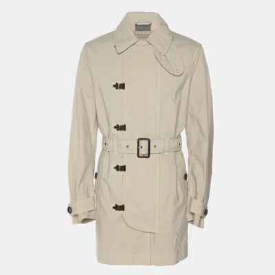 Pre-owned Burberry T Beige Polyamide Blend Belted Trench Coat M