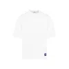 Burberry White Crewneck T-shirt With Equestrain Knight Patch In Cotton Man