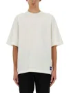 Burberry White Crewneck T-shirt With Equestrain Knight Patch In Cotton Man In White