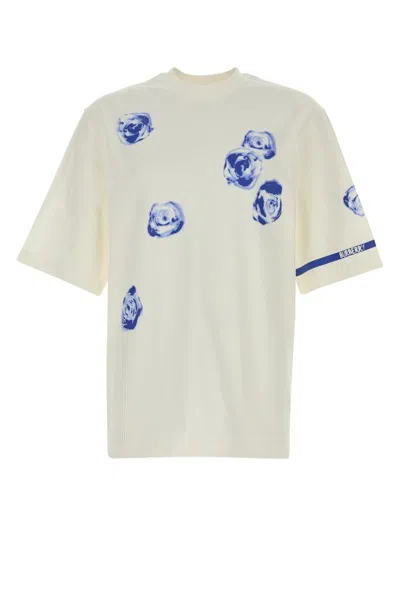 Burberry Rose-print Cotton T-shirt In White | ModeSens