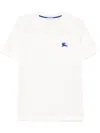Burberry Mens Salt Ekd-embroidered Short-sleeve Cotton-jersey T-shirt