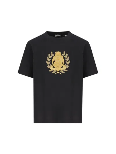 Burberry T-shirt And Polo Shirt In Black