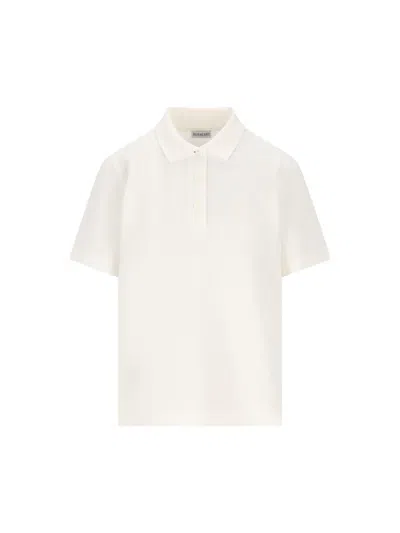 Burberry T-shirt And Polo Shirt In White