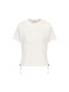 Burberry White T-shirt With Check Pattern Detail In Grey