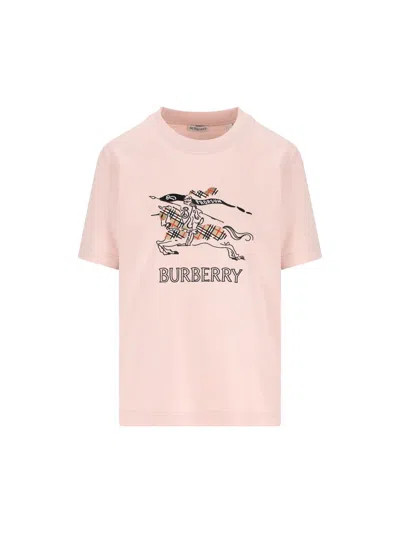 Burberry T-shirt And Polo Shirt In Pink