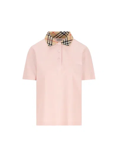 Burberry T-shirt And Polo Shirt In Pink