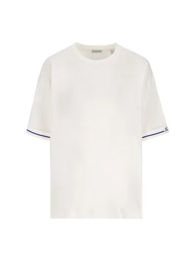 Burberry T-shirt And Polo Shirt In White