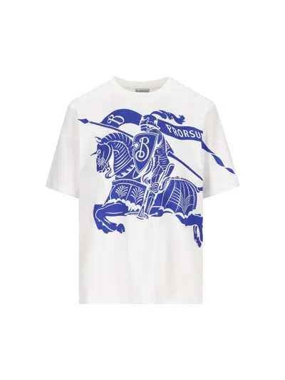 Burberry T-shirt And Polo Shirt In White