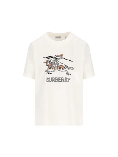 Burberry T-shirt And Polo Shirt In White