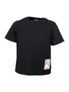 Burberry Boy's Cedar Ekd Label Short-sleeve Cotton T-shirt In Black