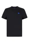 Burberry Slim Fit Essentials T-shirt With Embroidered Logo In Black