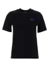 Burberry Black Cotton T-shirt In Black