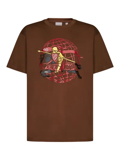 Burberry T-shirt In Brown