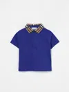 Burberry Blue Cotton Polo Shirt In ブルー