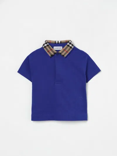 BURBERRY T-SHIRT BURBERRY KIDS COLOR BLUE,g85221009