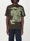 Burberry Equestrian Knight Graphic Print T-shirt In Grün
