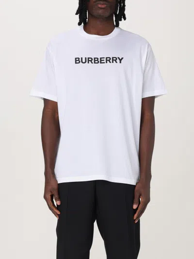 Burberry T-shirt Con Stampa In White