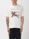 Burberry Cotton T-shirt With Cross Stitch Ekd In White