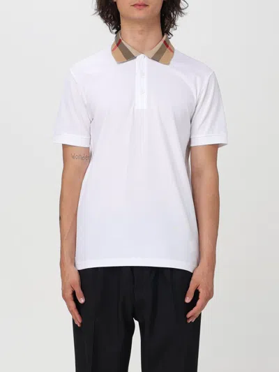 BURBERRY POLO SHIRT BURBERRY MEN COLOR WHITE,F73928001