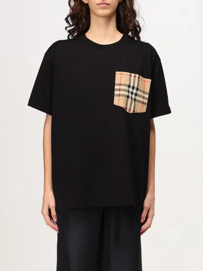 BURBERRY T-SHIRT BURBERRY WOMAN COLOR BLACK,G44024002