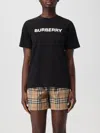 Burberry Cotton T-shirt In Black
