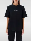 Burberry Flocked-logo T-shirt In Schwarz