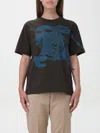 Burberry Equestrian Knight Cotton T-shirt In 蓝色