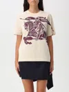 Burberry Short Sleeves With Large Graphic Print In 奶油色