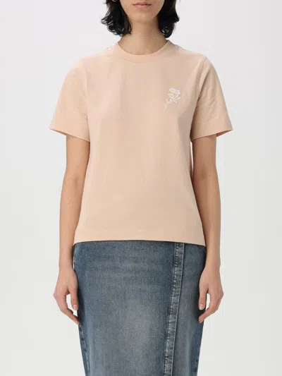 BURBERRY T-SHIRT BURBERRY WOMAN COLOR IVORY,G49420044