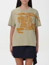 Burberry Ekd Cotton T-shirt In 赭色