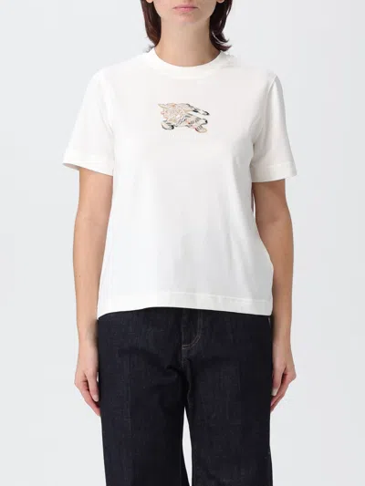 BURBERRY T-SHIRT BURBERRY WOMAN COLOR WHITE,H34958001
