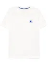 Burberry Mens Salt Ekd-embroidered Short-sleeve Cotton-jersey T-shirt
