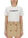 Burberry Women T-shirt Con Logo In White